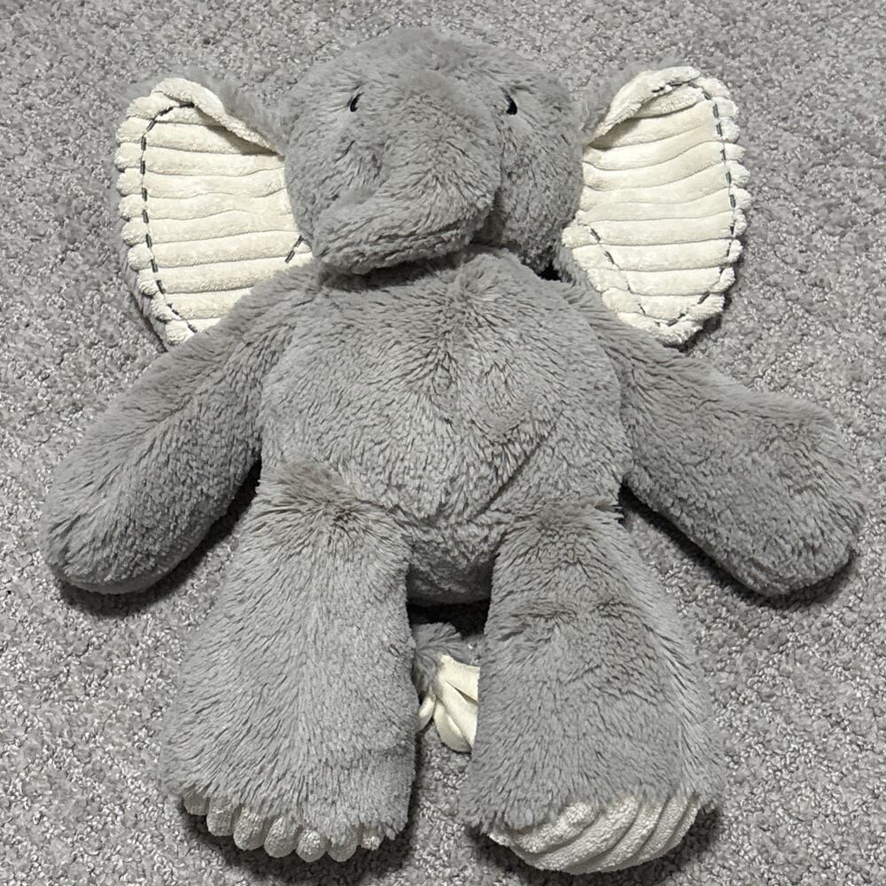 Lambs & Ivy Jungle Safari Gray Plush Elephant Stuffed Animal (named Jett)